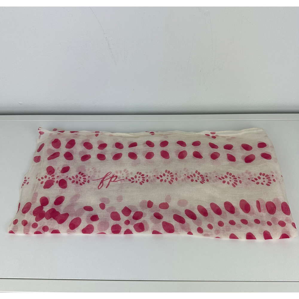 Free People Warm Wishes Bohemian Polka Dot Dark Pink/White Fabric Gift Wrap